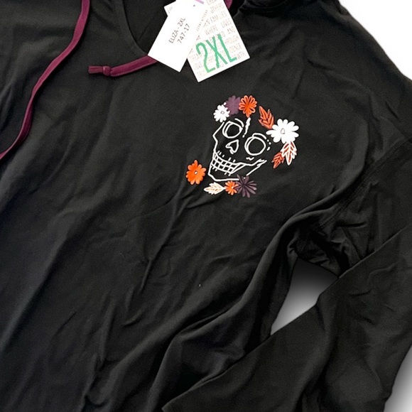 NWT LuLaRoe Eliza V-Neck Hoodie - Picture 3 of 4